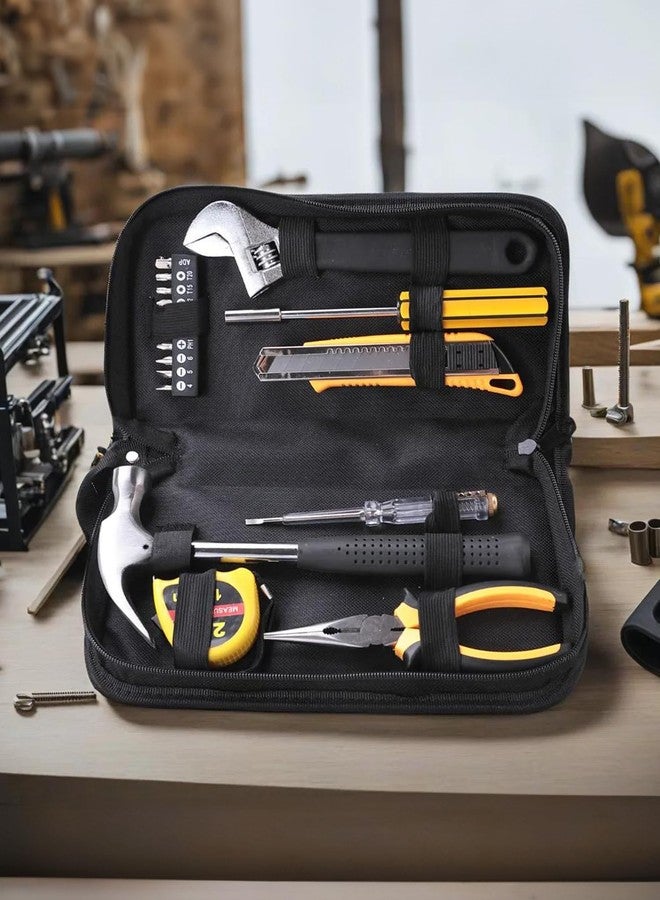Cheston 18 Piece DIY Hand Tool Set I Steel Alloy Multi-bit Screwdriver, Wrench, Hammer, Measuring Tape, Plier I Essential Tools Kit for Everyday Home Repairs - Image 1
